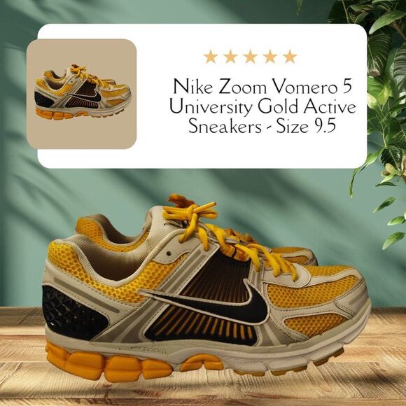 Nike Air Zoom Vomero 5 University Gold Mens Sneakers Size 9.5 main image 8
